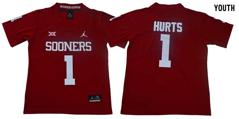 Youth Oklahoma Sooners 1 Jalen Hurts White College Football Jersey,We sell and wholesale Youth Oklahoma Sooners 1 Jalen Hurts White College Football Jersey on line form chian!